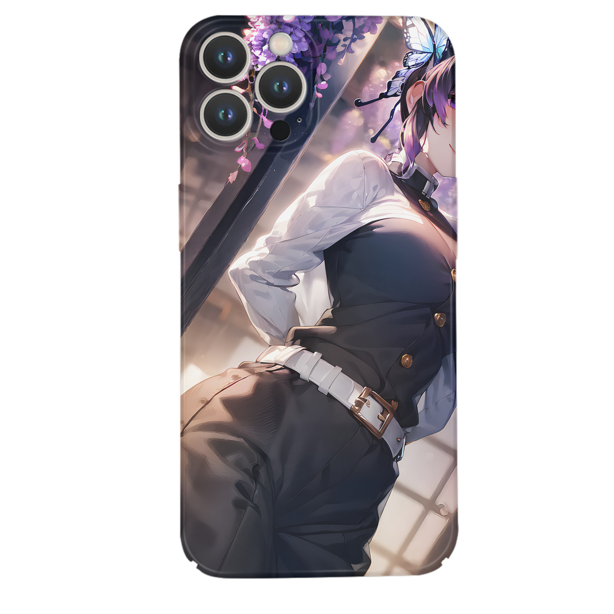 （画像用） 鬼滅の刃（きめつのやいば）蟲柱-胡蝶 しのぶ／こちょう しのぶ Kochou Shinobu 【iPhone 14シリーズ対応】ハードケース